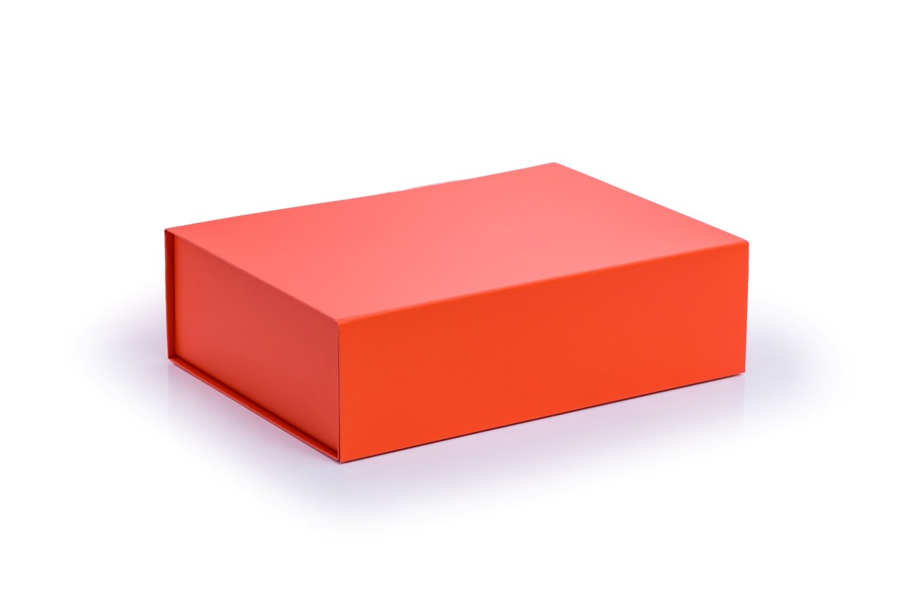 Pudełko Magnetyczne Koralowa Czerwień 350x250x100mm Opakowanie Ozdobne