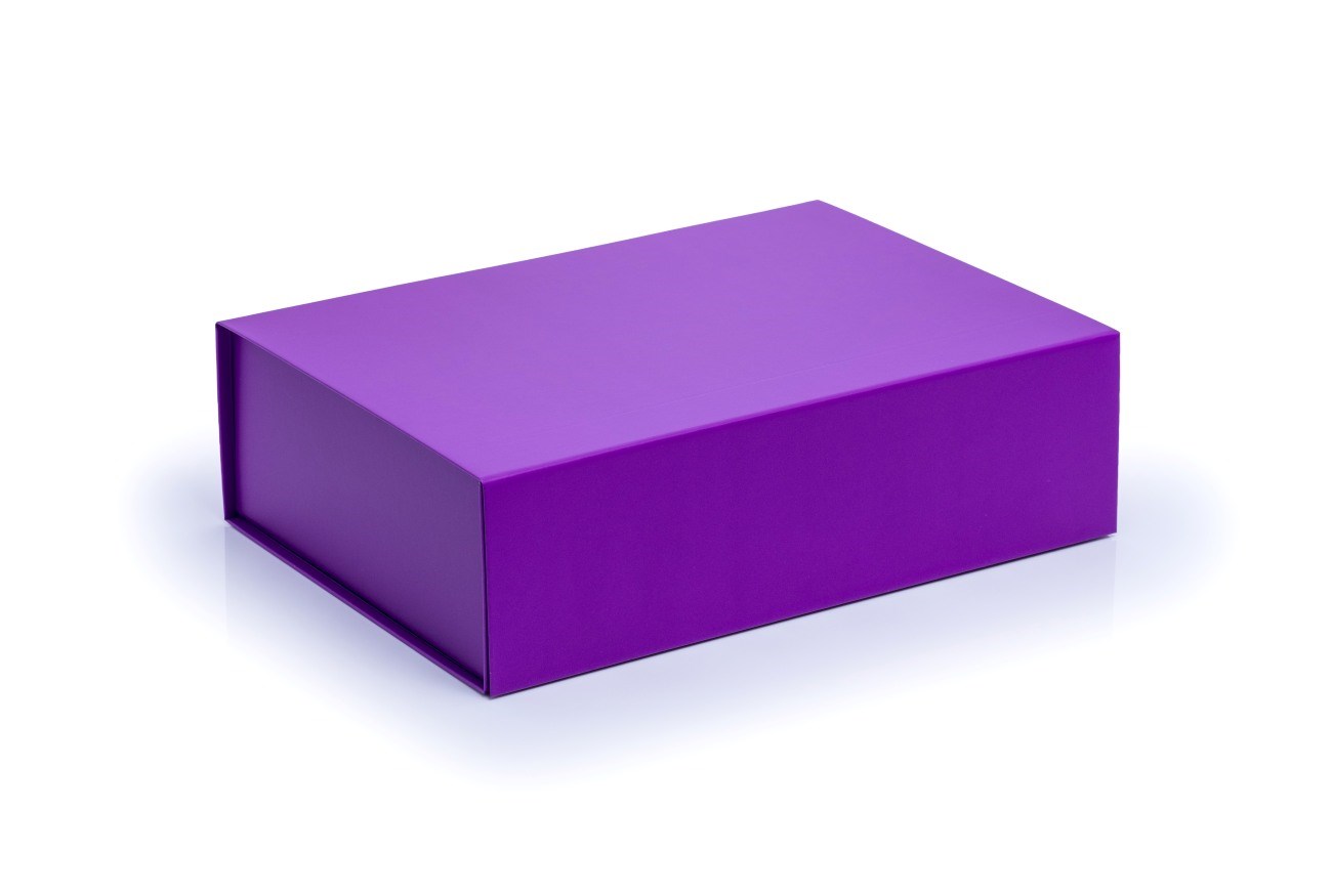 Pudełko Magnetyczne Jagodowy Fiolet 350x250x100mm Pudełko Prezentowe
