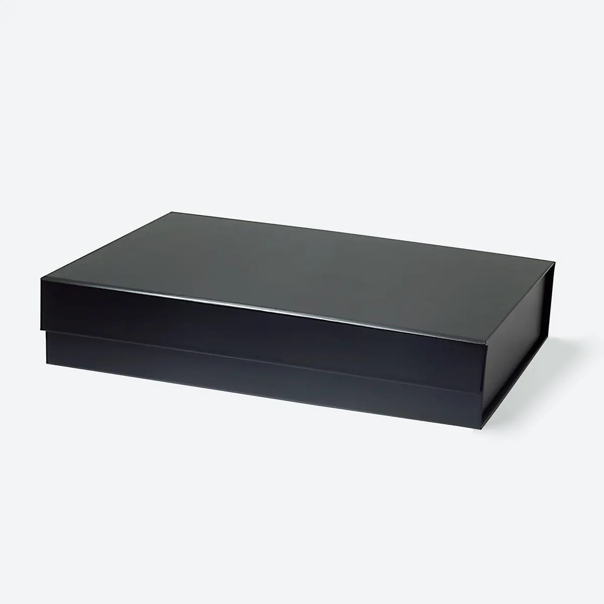 Pudełko prezentowe magnetyczne czarne 305x203x64 mm składane