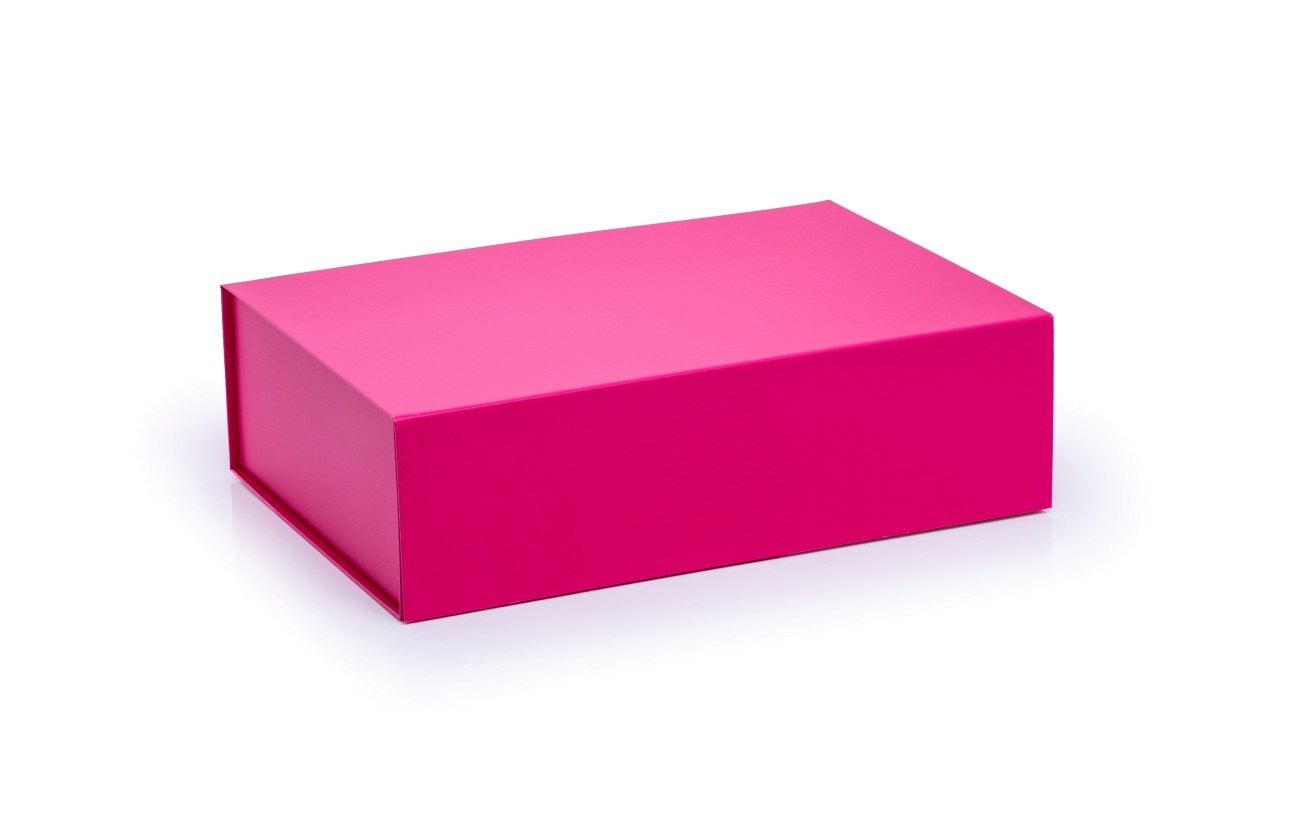 Pudełko Magnetyczne Malinowy Róż 350x250x100mm Pudełko Prezentowe