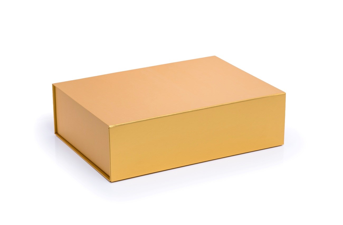 Pudełko Magnetyczne Złote 350x250x100mm Eleganckie Pudełko Na Prezent