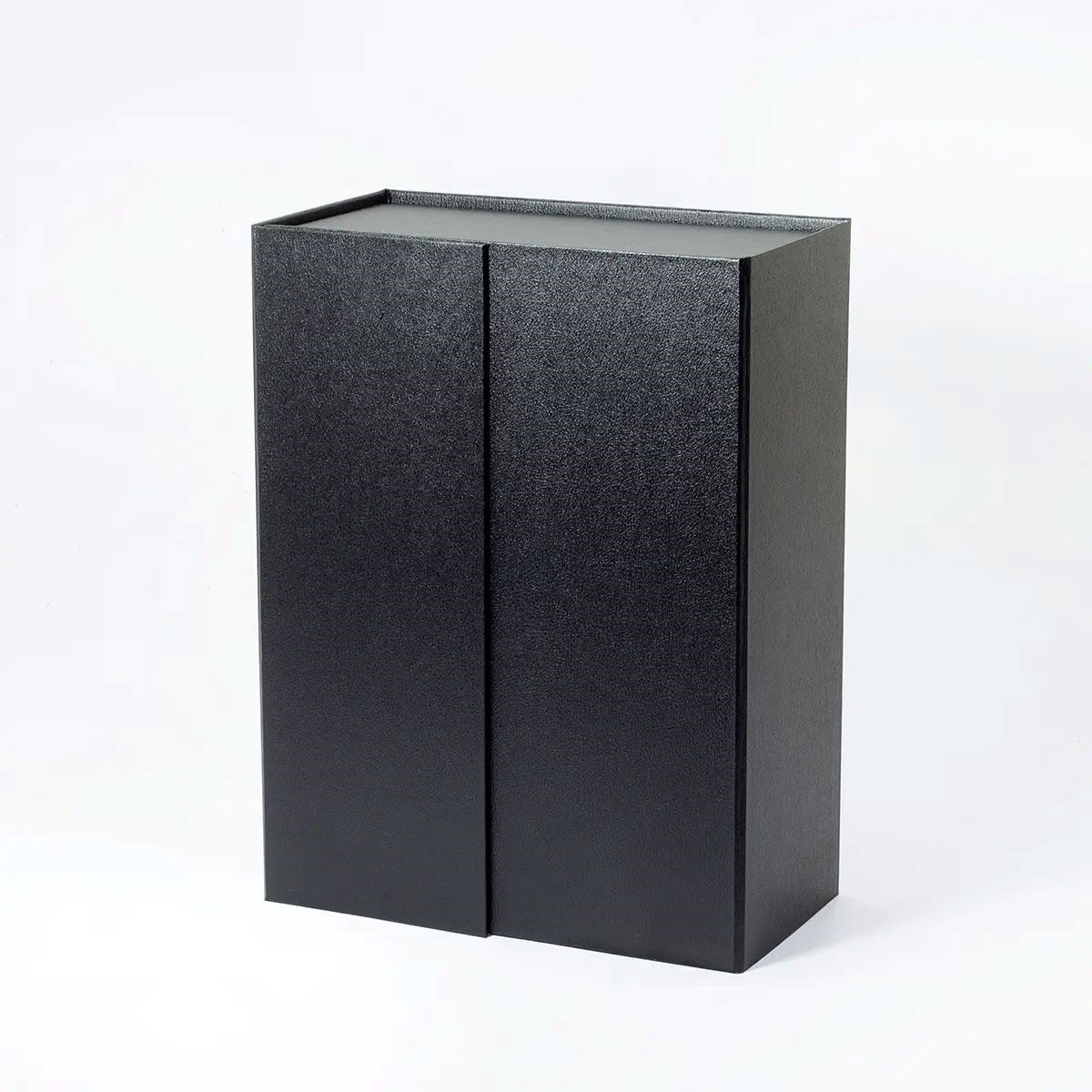 Czarne sztywne pudełko magnetyczne podwójne 255x191x102 mm prezentowe
