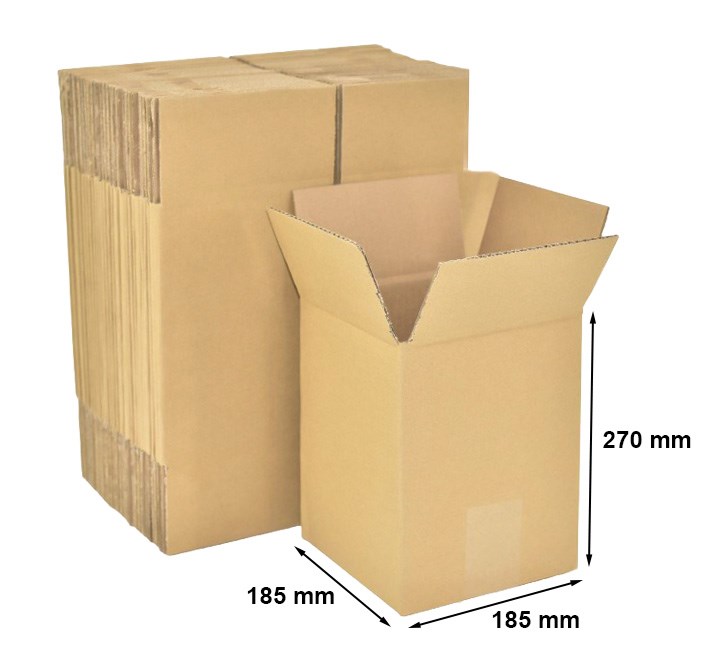 Kartony klapowe 185x185x270mm, 10 sztuk