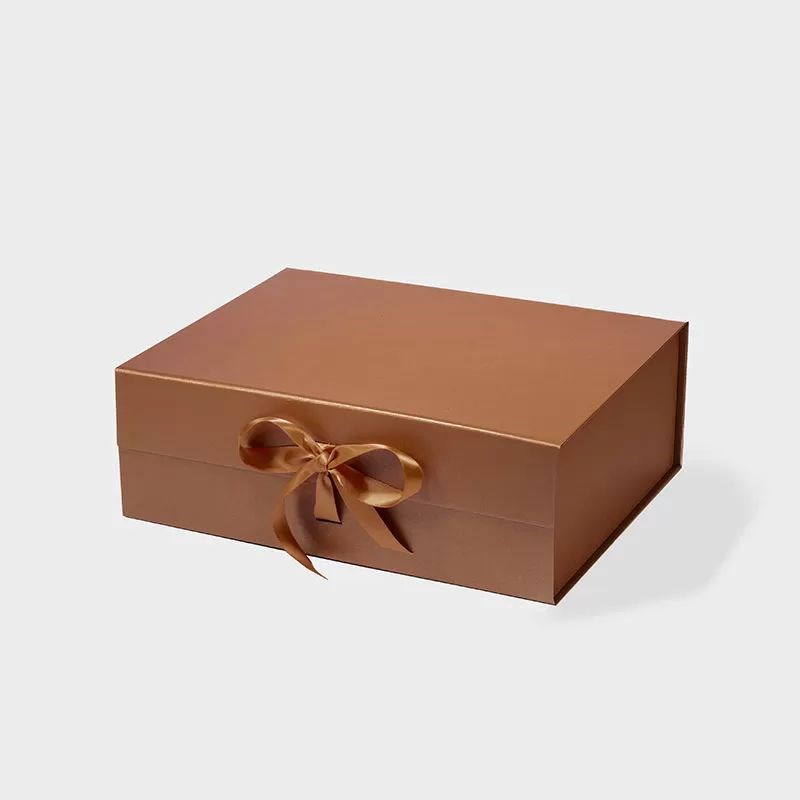 Pudełko Magnetyczne Miedziane Z Wstążką 330x255x115mm(zew) Prezentowe