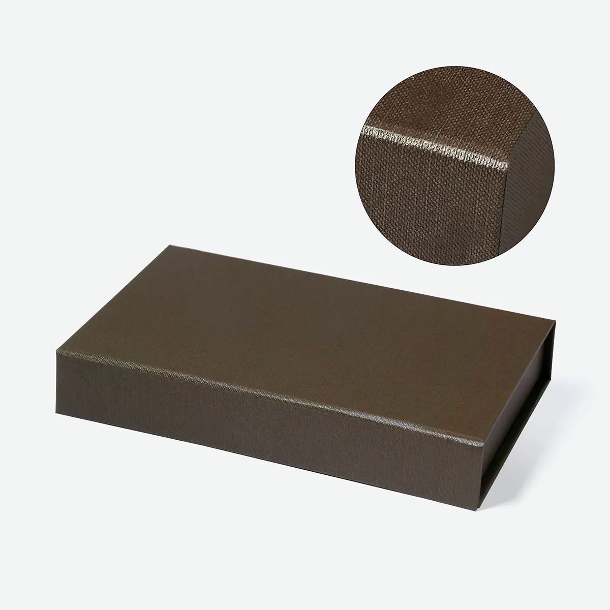 Pudełko magnetyczne B6 shallow brązowe Oxford 203x127x35 mm prezentowe