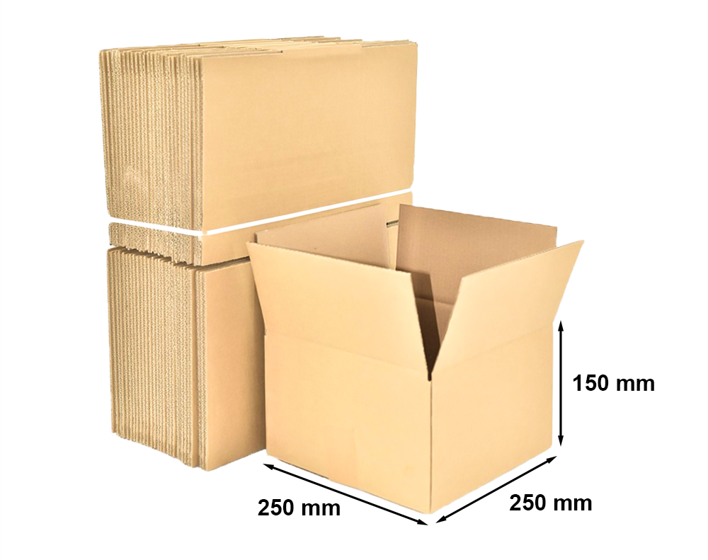 Kartony Klapowe 250x250x150mm, 10 sztuk