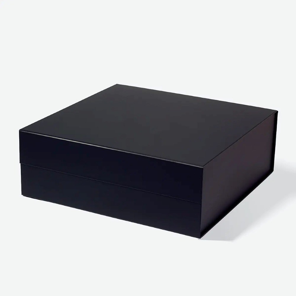 Pudełko Magnetyczne Czarne L Kwadratowe 350x350x125mm(zew) Na Prezent