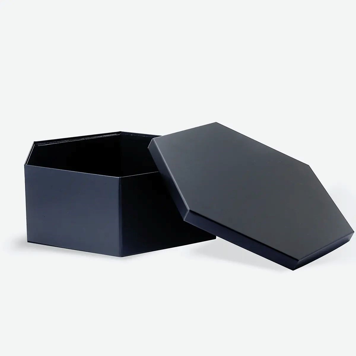 Pudełko Ozdobne Sześciokątne Czarne 355x310x125mm (zew) Prezentowe