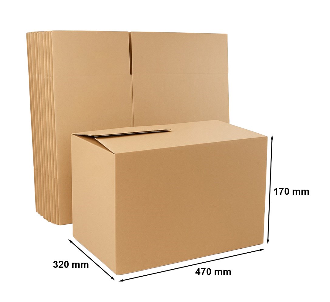 Kartony Klapowe 470x320x170mm, 10 sztuk