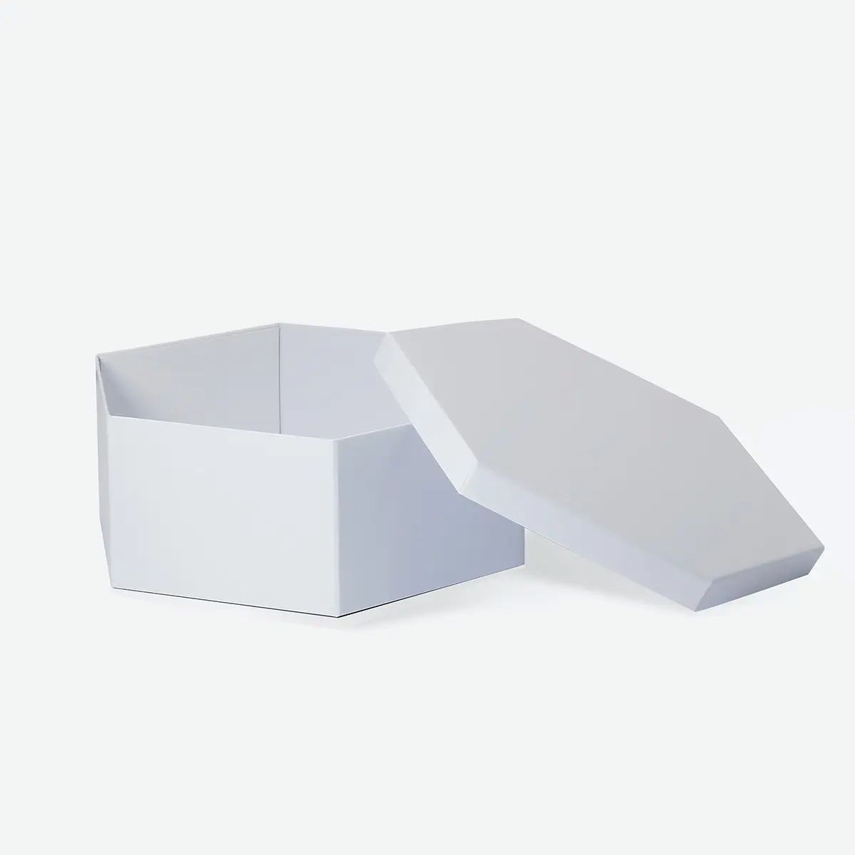 Pudełko Ozdobne Sześciokątne Białe 280x240x100mm (zew) Prezentowe
