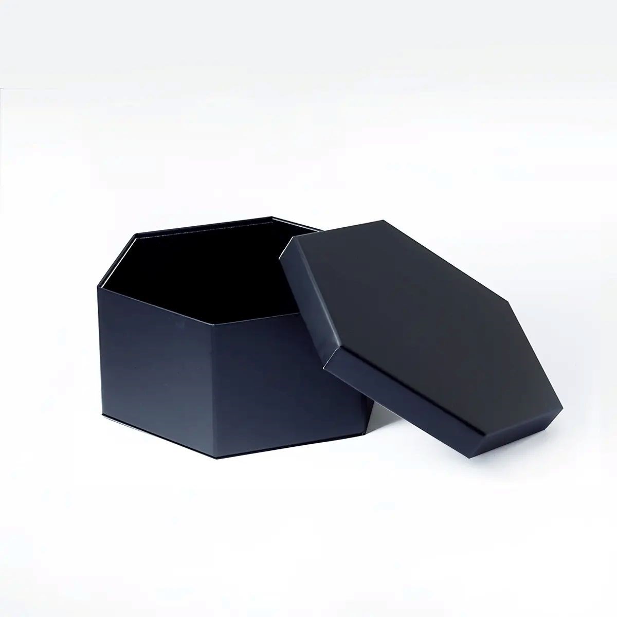 Pudełko Ozdobne Sześciokątne Czarne 200x170x90mm(zew) Na Prezent