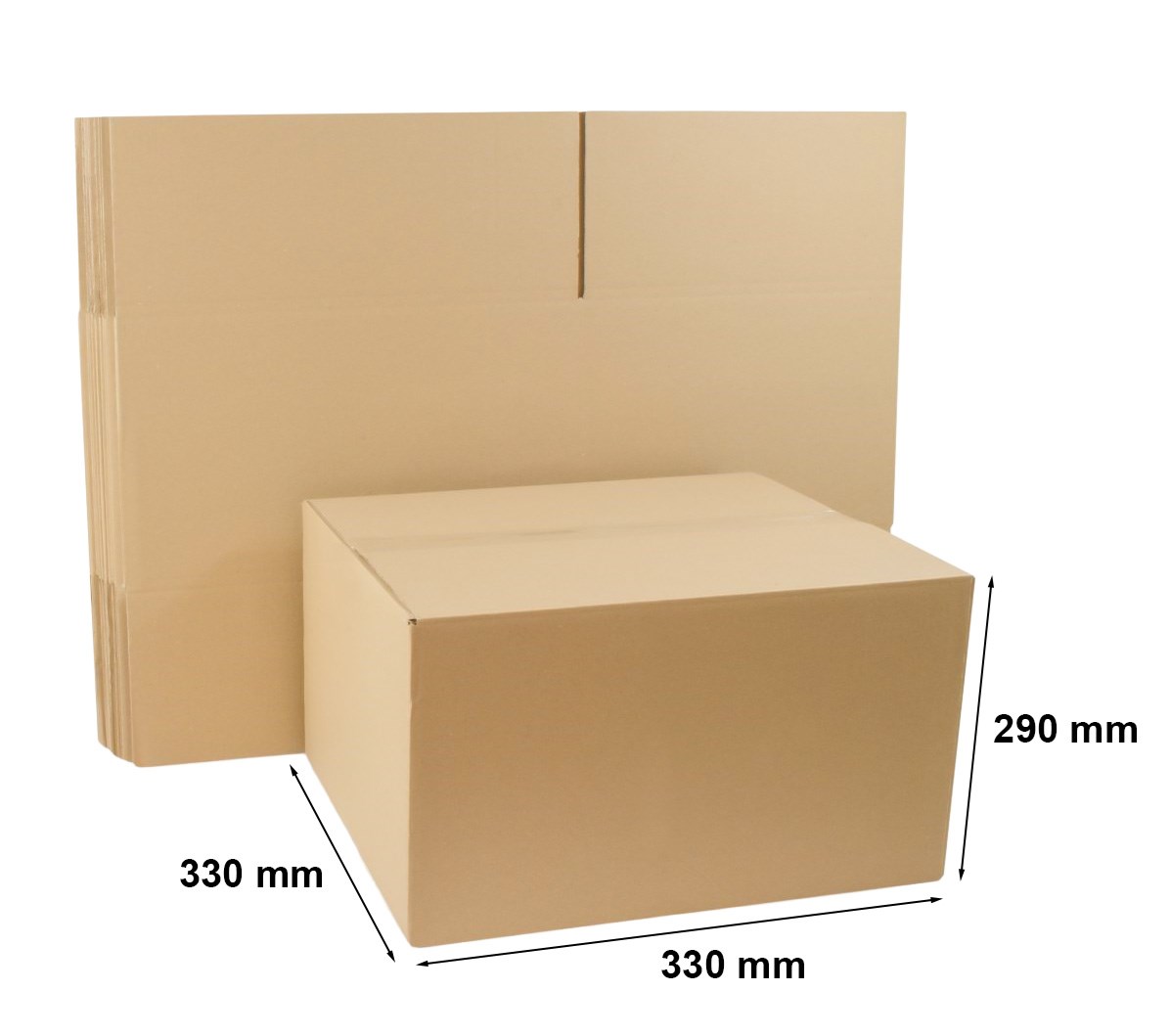 Kartony Klapowe 330x330x290mm, 10 sztuk