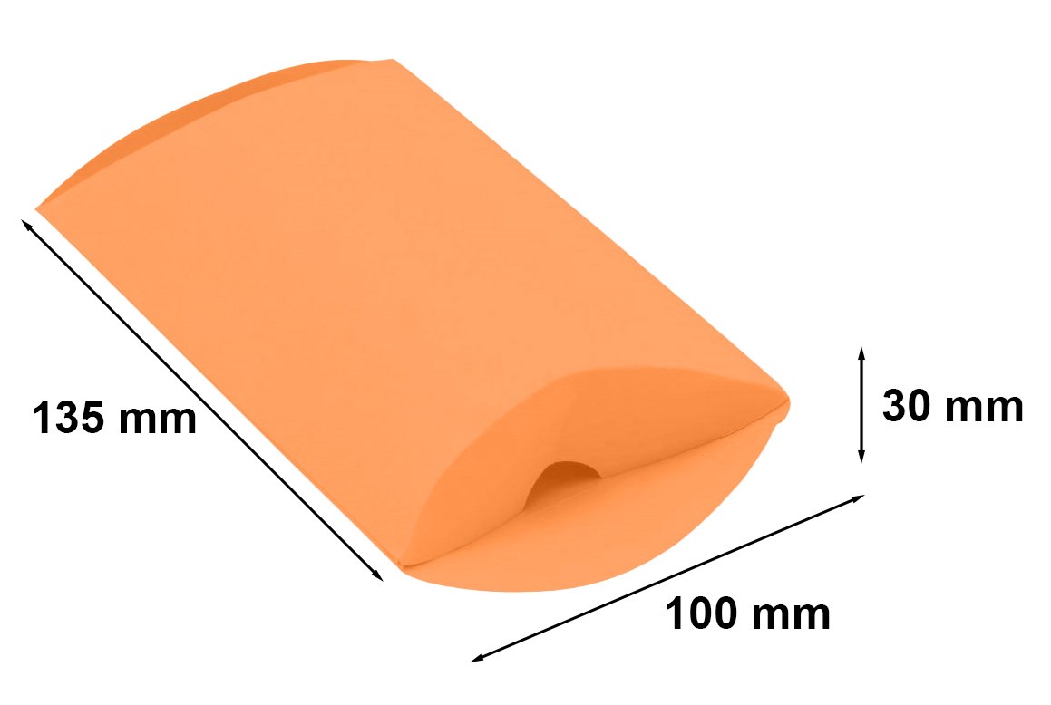 Małe pudełko ozdobne poduszka na prezent 135x100x30 pomarańczowe S
