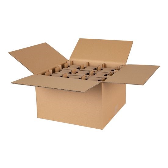 Karton klapowy na 9 słoików 0,9 l 350x350x230 mm EB580 z kratownicą