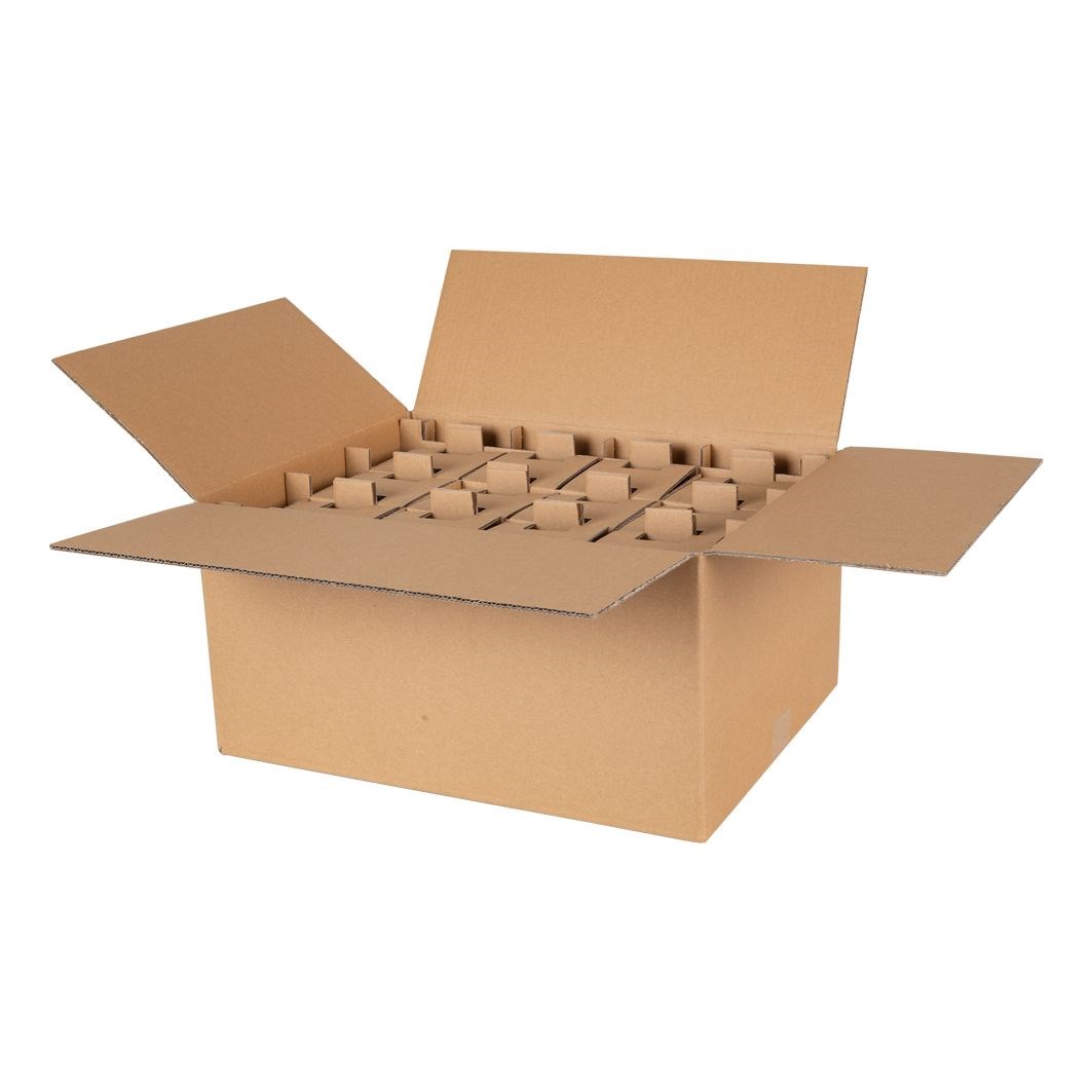 Karton klapowy na 12 słoików 0,9 l z kratownicą 450x350x230 mm