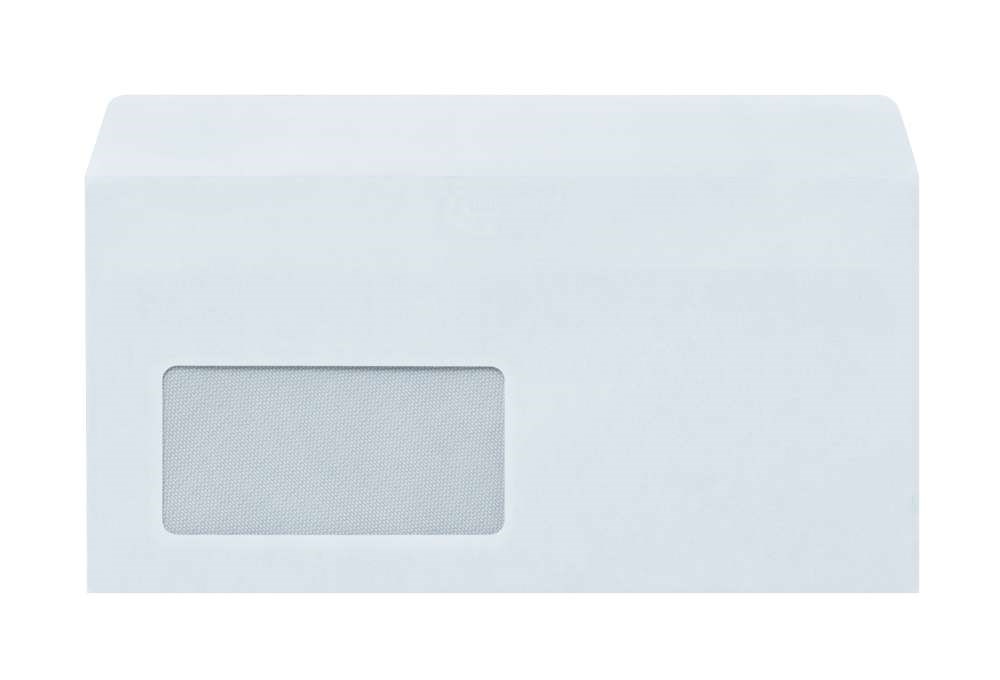 Koperty DL 220 x 110 mm białe samoklejące SK z lewym oknem 1000 szt