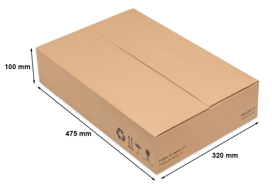 Fix Box Laptop 15 pudełko kartonowe wysyłkowe 475x320x100 mm