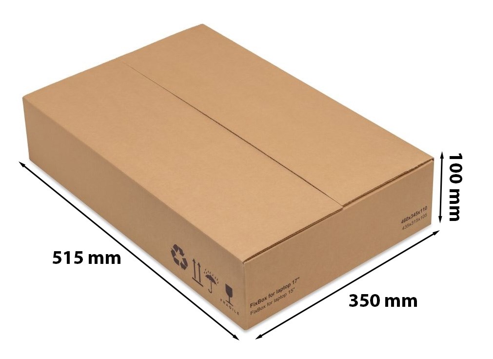 Fix Box do laptopa 17 karton wykrojnikowy z wkładem 515x350x100 mm