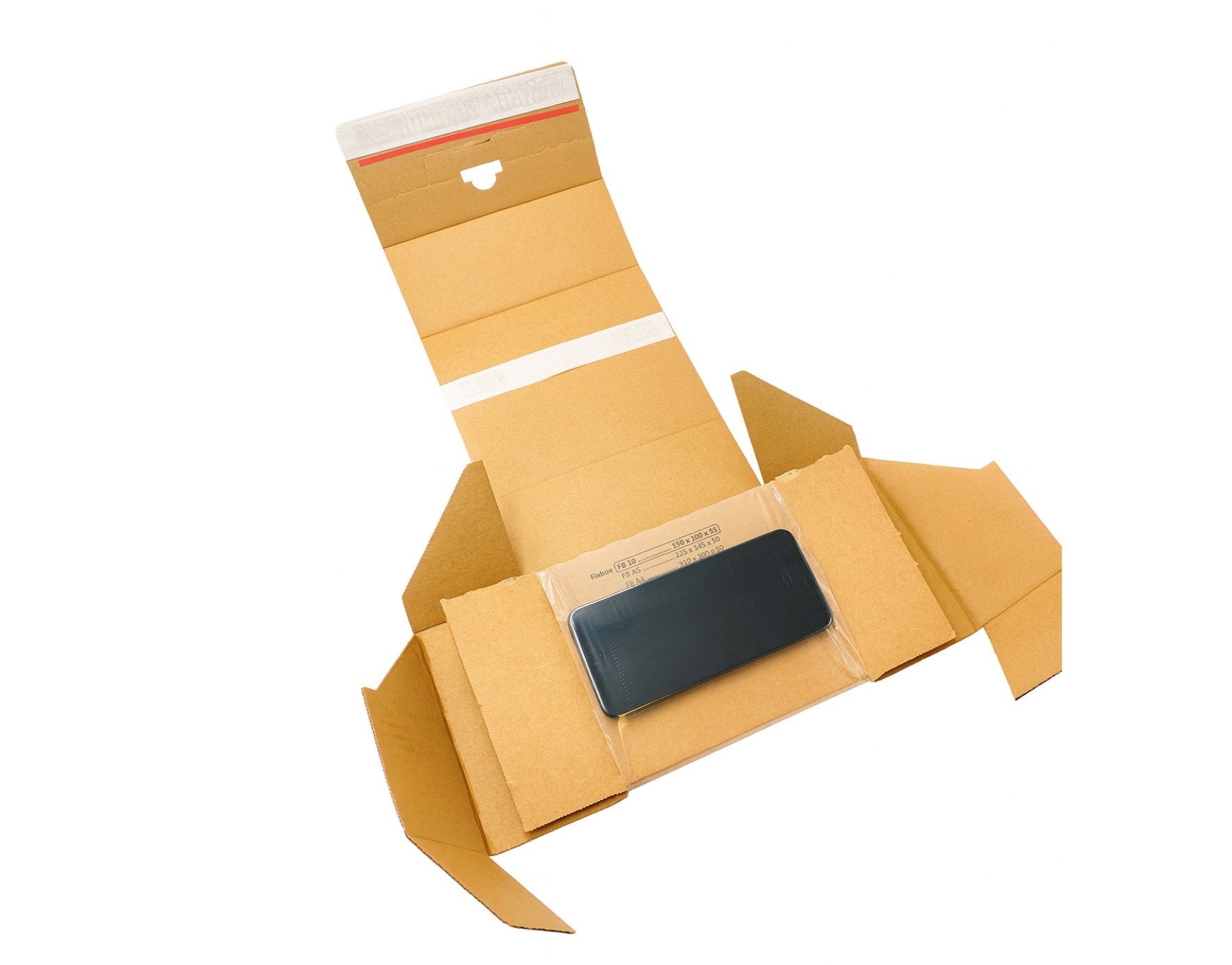 FixBox 150x100x55mm Pudełko z folią zabezpieczającą telefon 100 sztuk