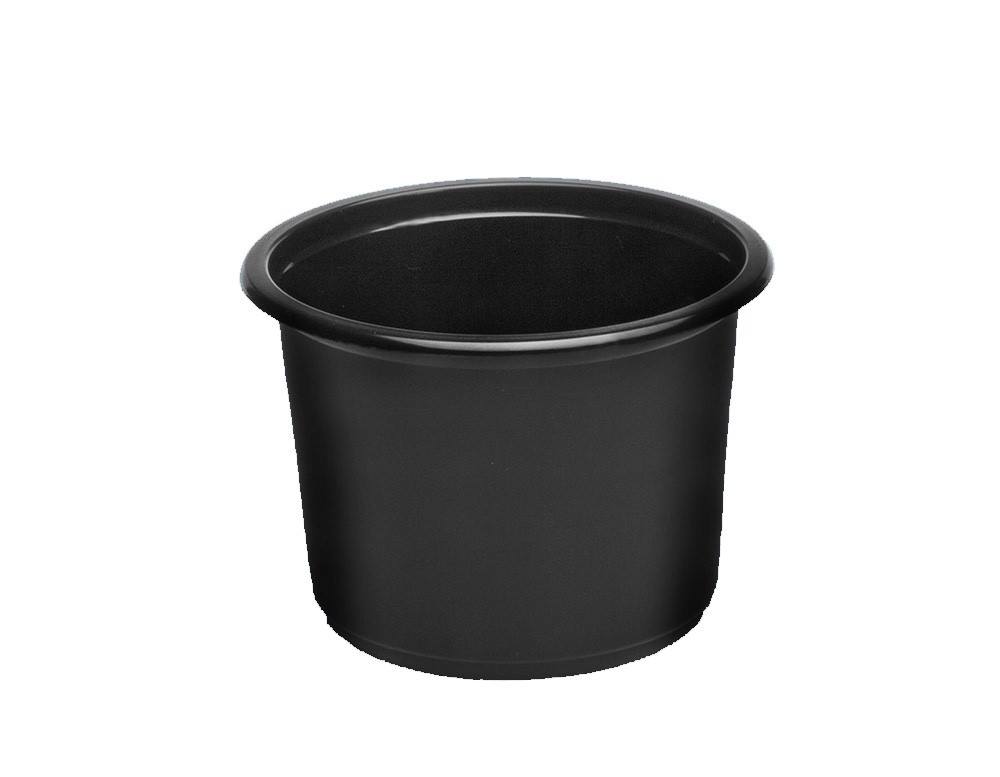 Pojemnik do zgrzewu okrągły PP 500 ml czarny fi 115 mm 50 szt.