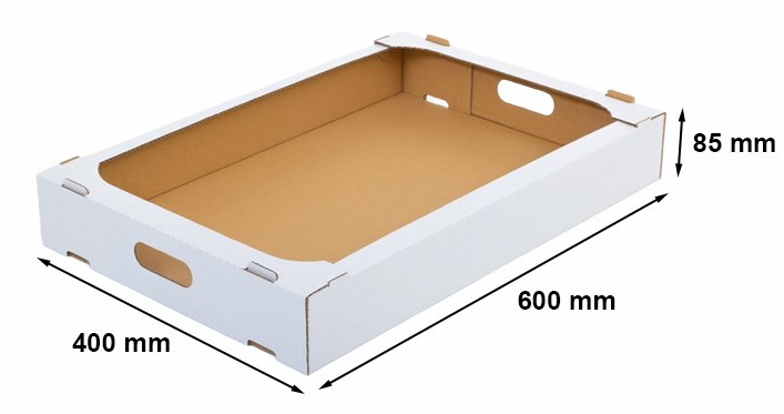 Karton wykrojnikowy fasonowy 600x400x85 mm B380 FEFCO 436 brązowy