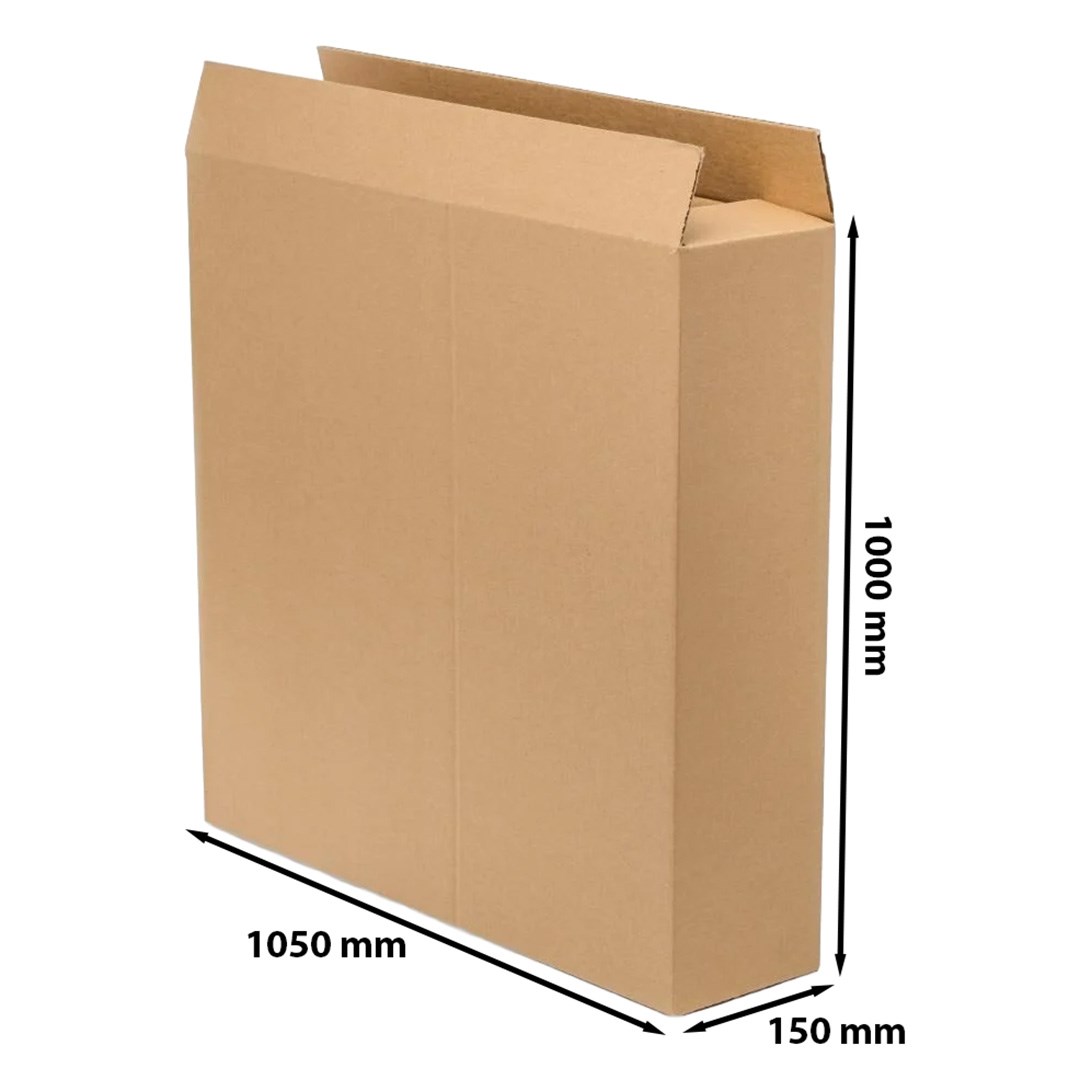 Karton klapowy, pudło wysyłkowe 1050x150x1000 mm B400 brązowy