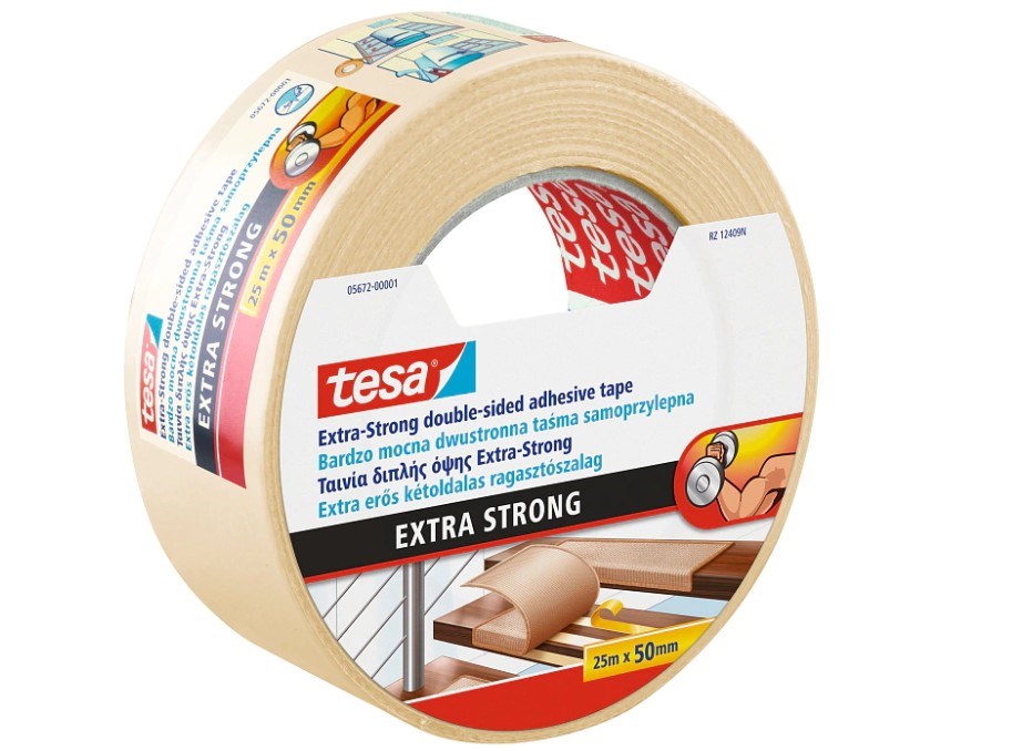 Tesa Taśma Dwustronna 50mm/10m 200mik Do Klejenia Wykładzin Mocna