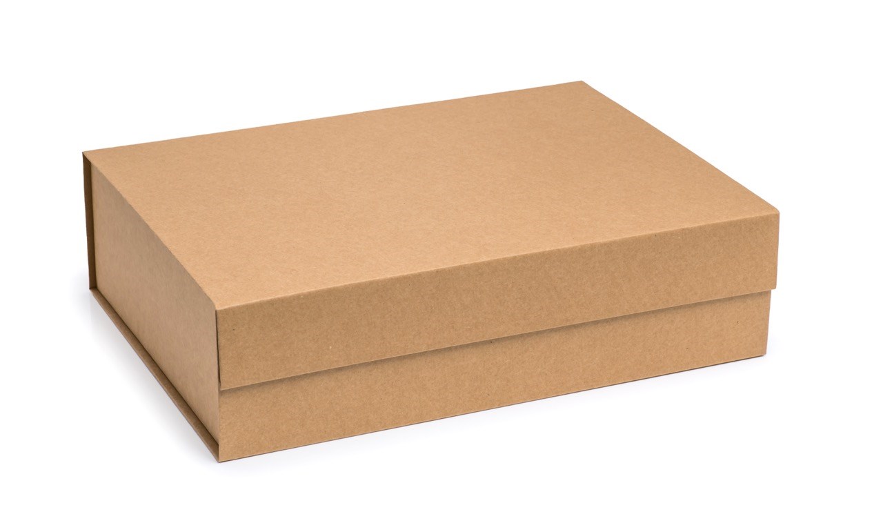 Pudełko magnetyczne prezentowe A3 płytkie kraft 440x320x120 mm premium