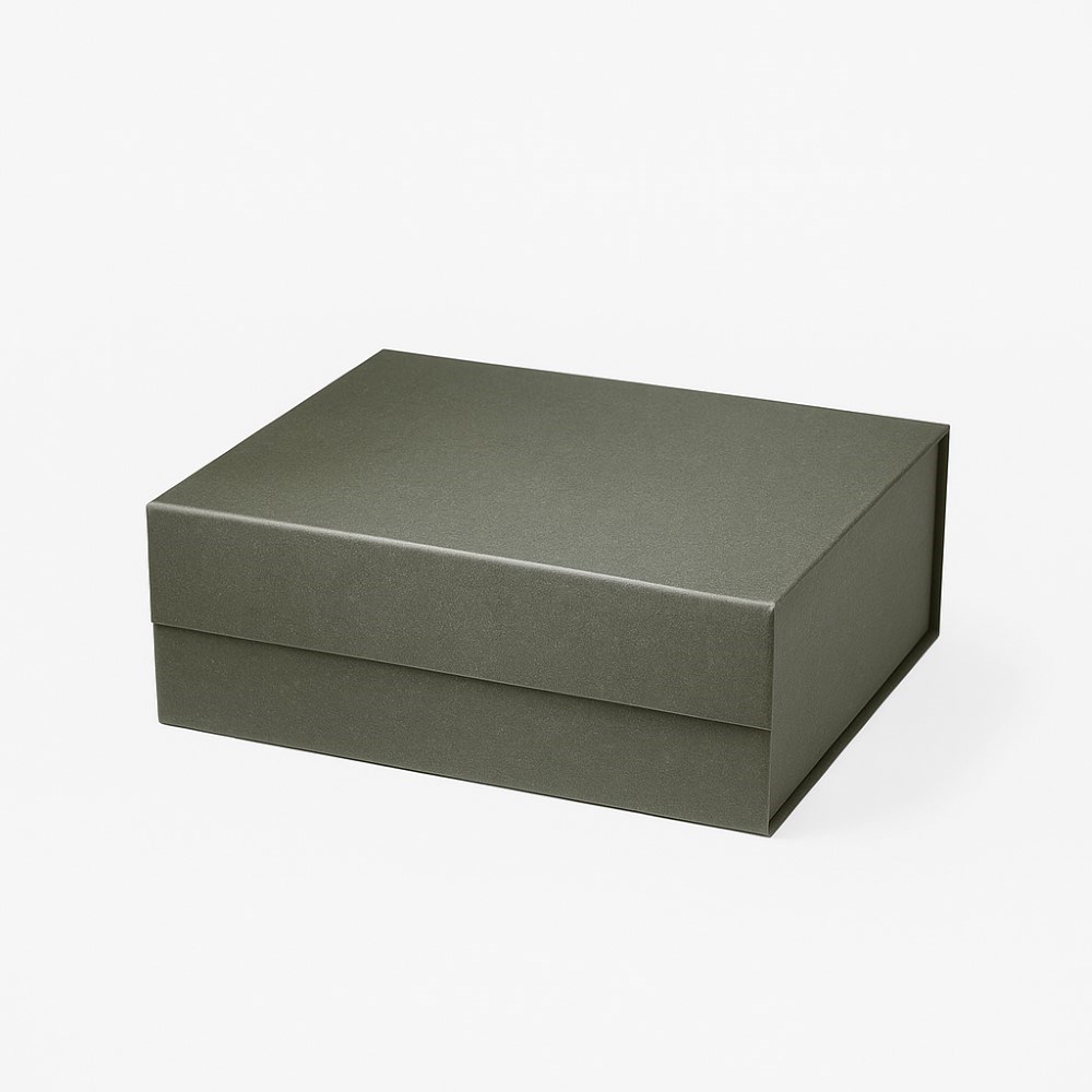 Pudełko Magnetyczne Szare 330x255x115mm (zew )A4 Eleganckie Opakowanie