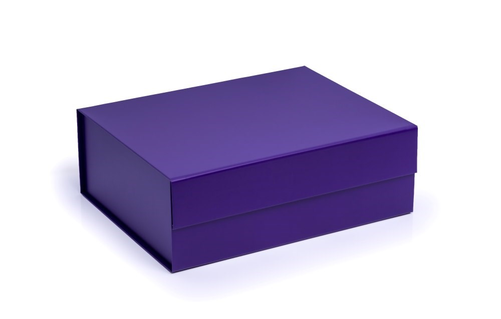 Pudełko Magnetyczne Ciemny Fiolet 330x255x115mm (zew) A4 Na Prezent