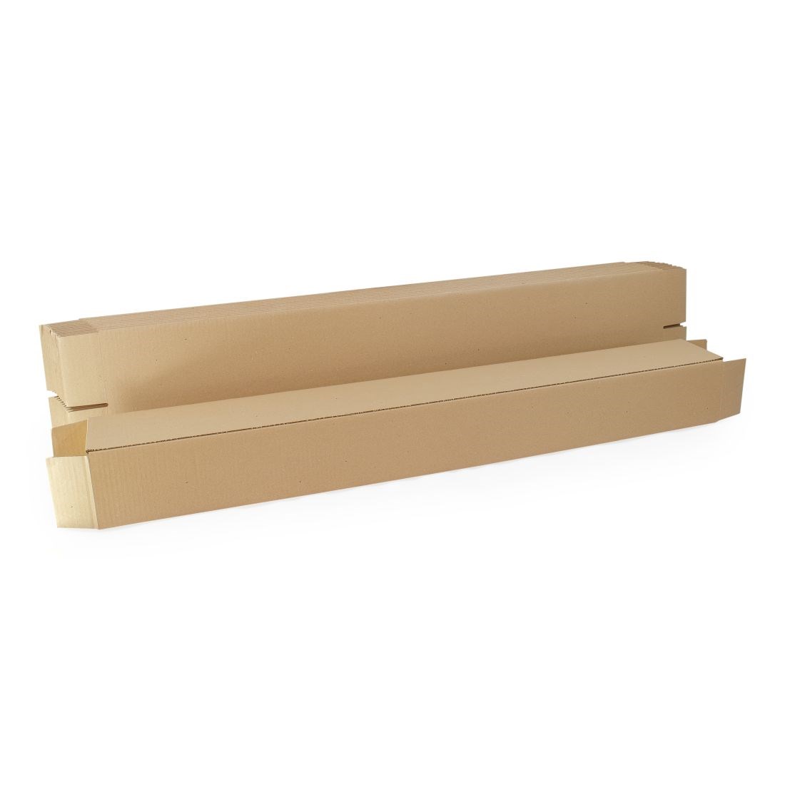 Kartony klapowe podłużne 3-warstwowe 150x150x1000 mm, 10 sztuk