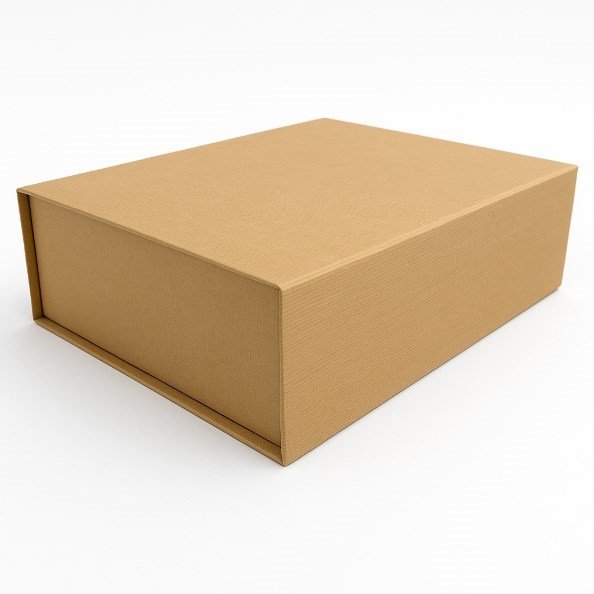 Pudełko Magnetyczne 430x330x100mm Kraft Prążek Prezentowe ozdobne A3