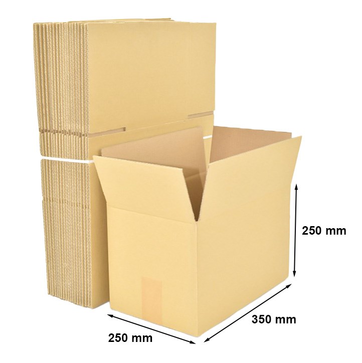 Kartony klapowe pudełka kartonowe A4 brązowe 350x250x250 mm 100 szt.