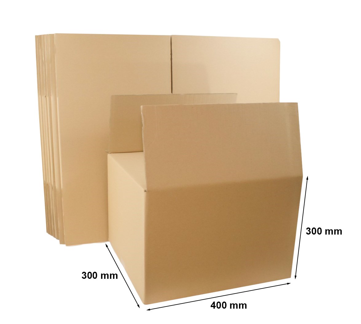 Kartony klapowe - pudełka kartonowe 400x300x300 mm fala B, 100 szt.