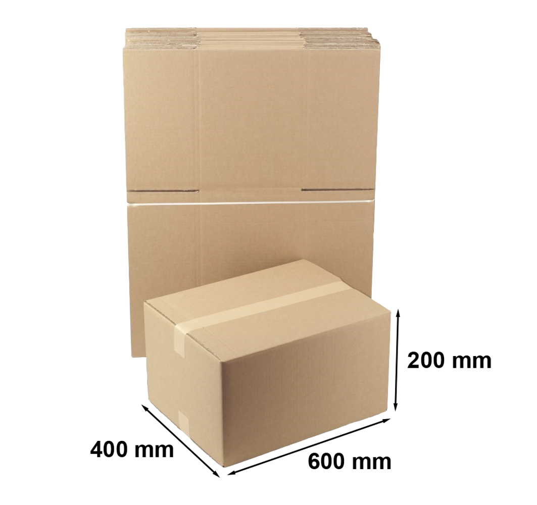 Kartony klapowe 5-warstwowe 600x400x200 mm zewn. BC580, 100 szt.