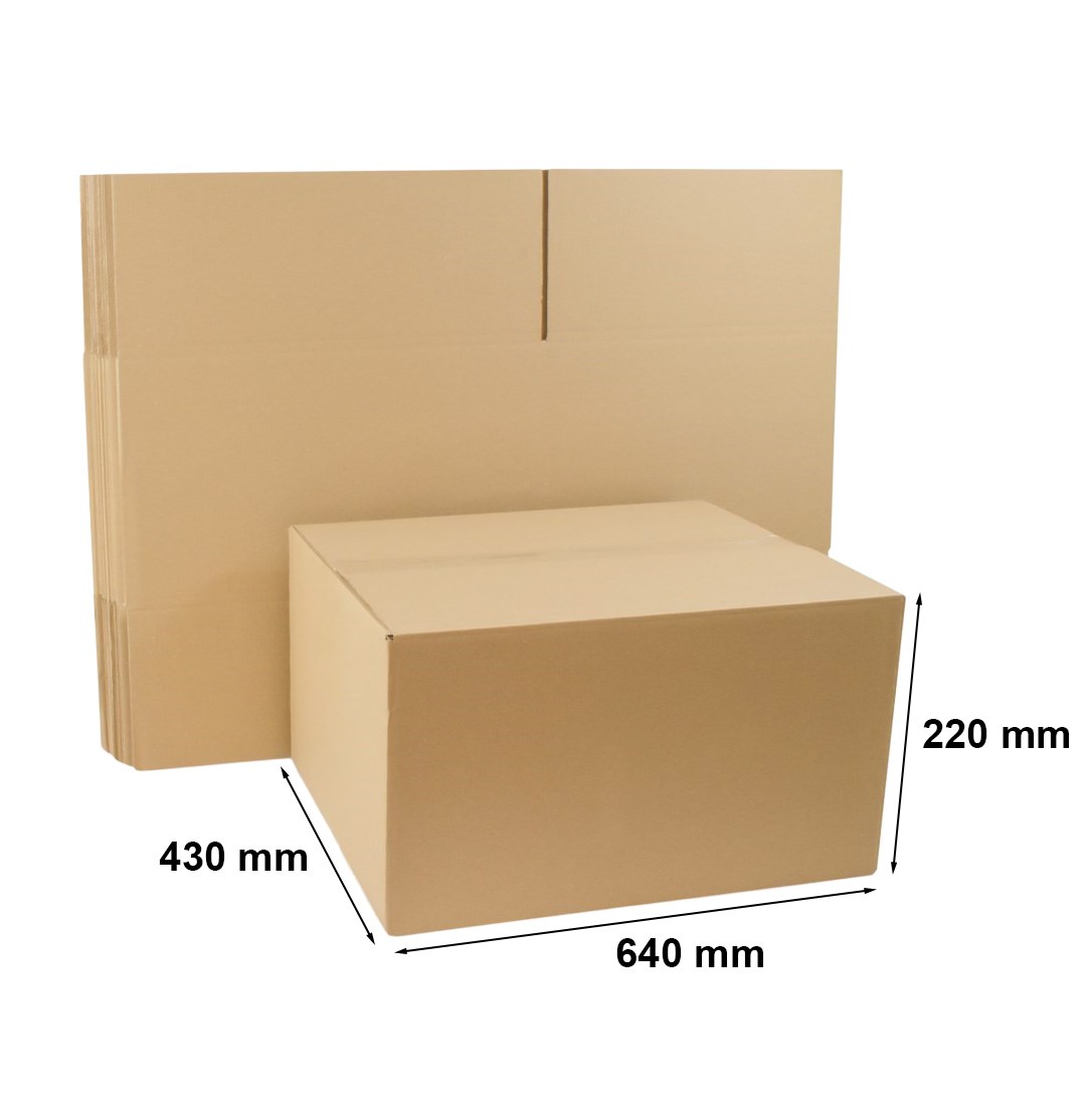 Kartony klapowe brązowe pudła kartonowe 640x430x220 mm 100 szt.