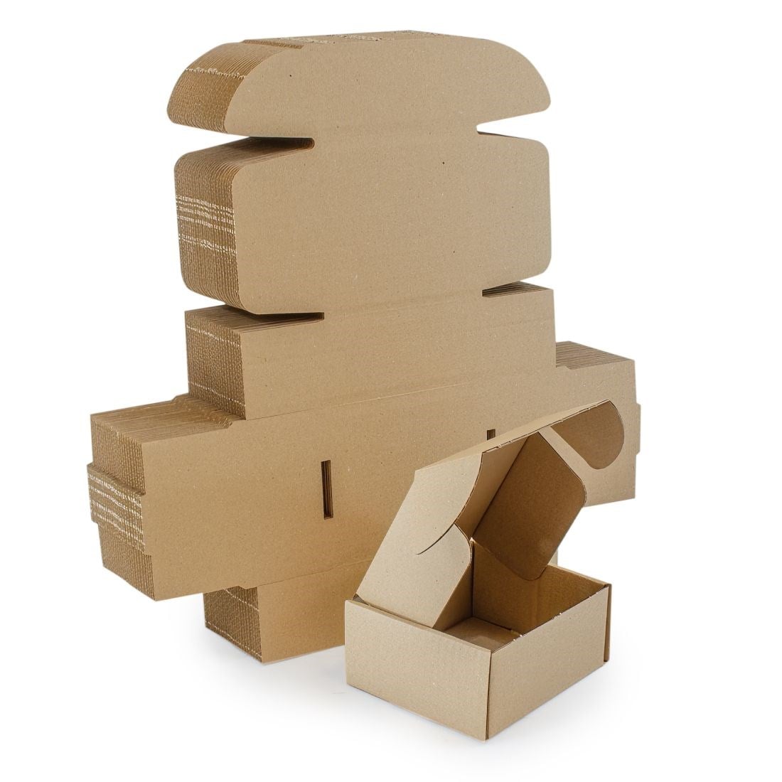 Kartony wykrojnikowe F427 105x100x55mm Fala E, brązowe, 50 sztuk