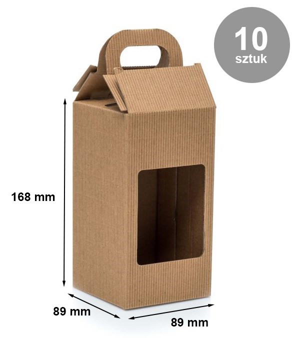 Pudełka kartonowe karbowane na 1 słoik 0,9 l 89x89x168 mm 10 szt.