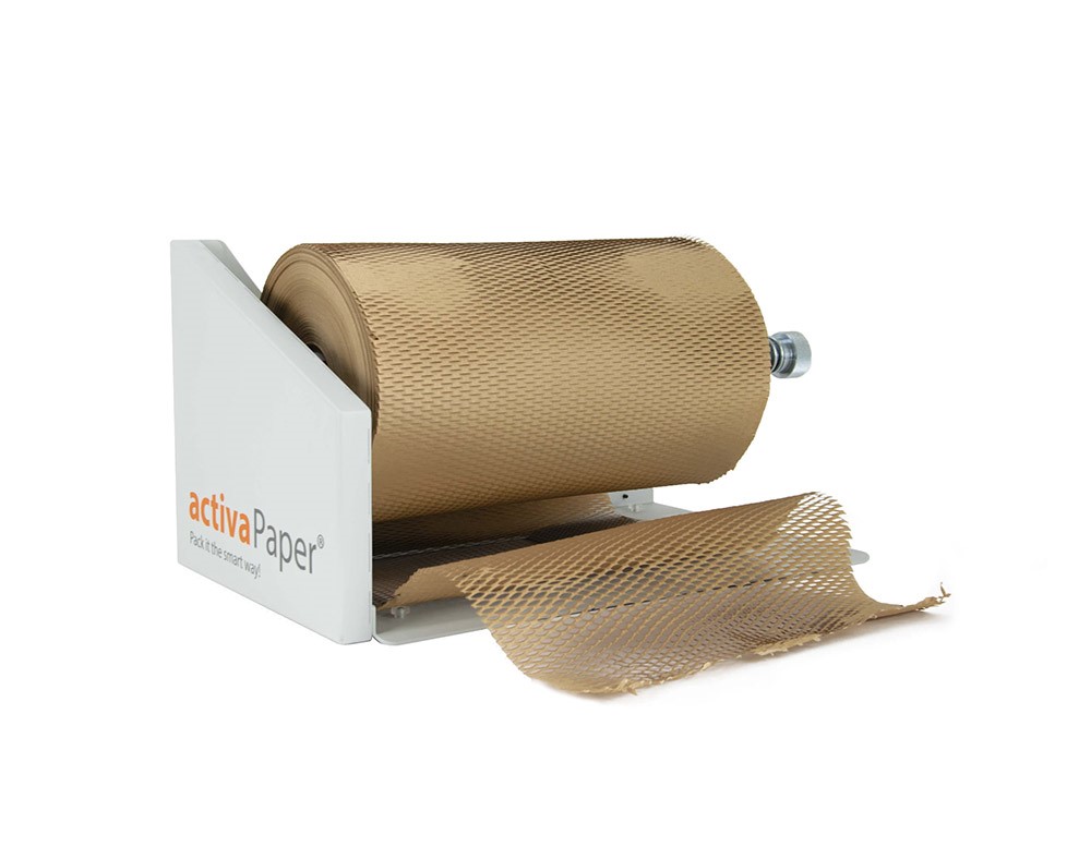 ACTIVATEC Metalowy dyspenser do papieru nacinanego, odwijacz 500 mm