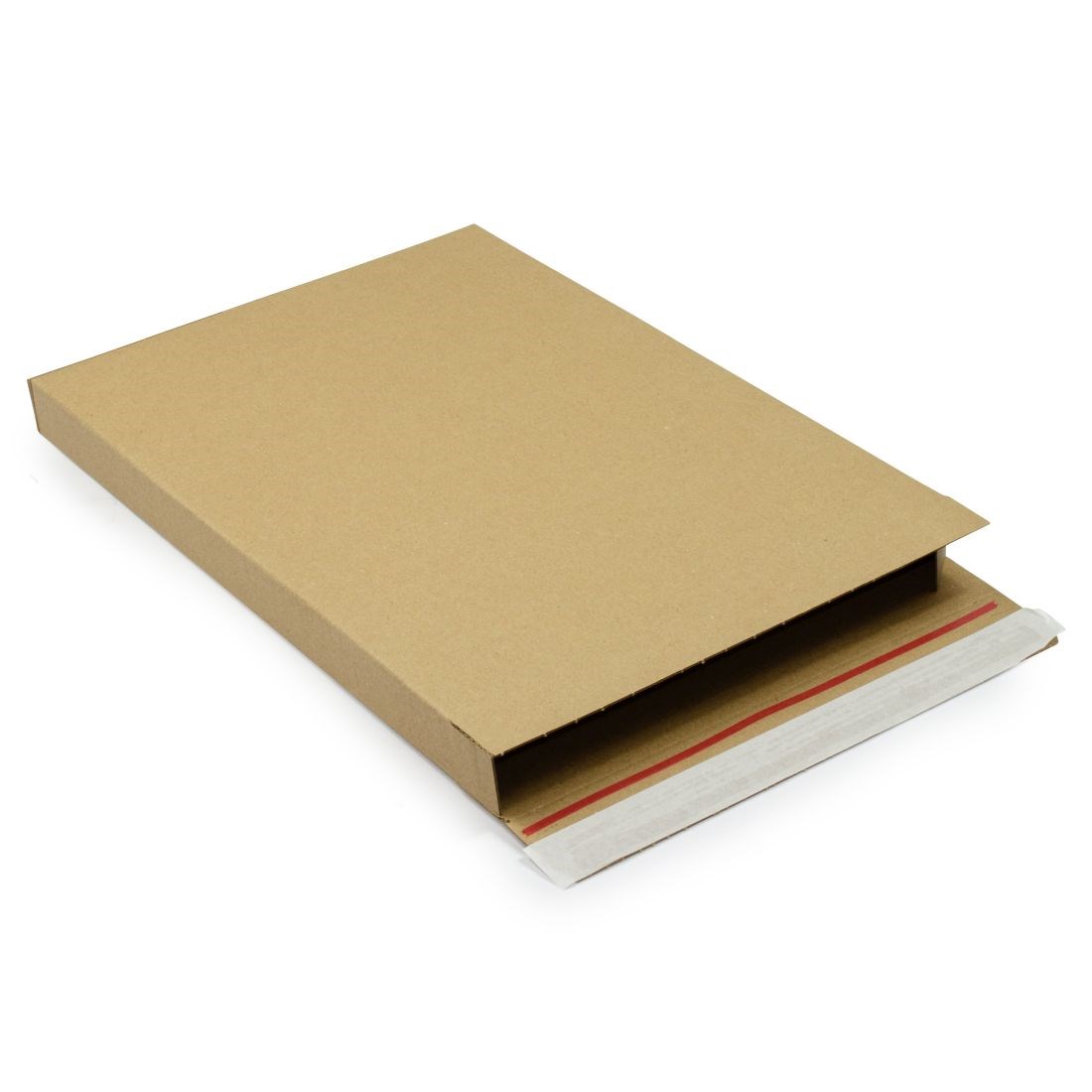 Pudełko kartonowe Flatbox F09 250x30x350 mm brązowe z paskiem kleju