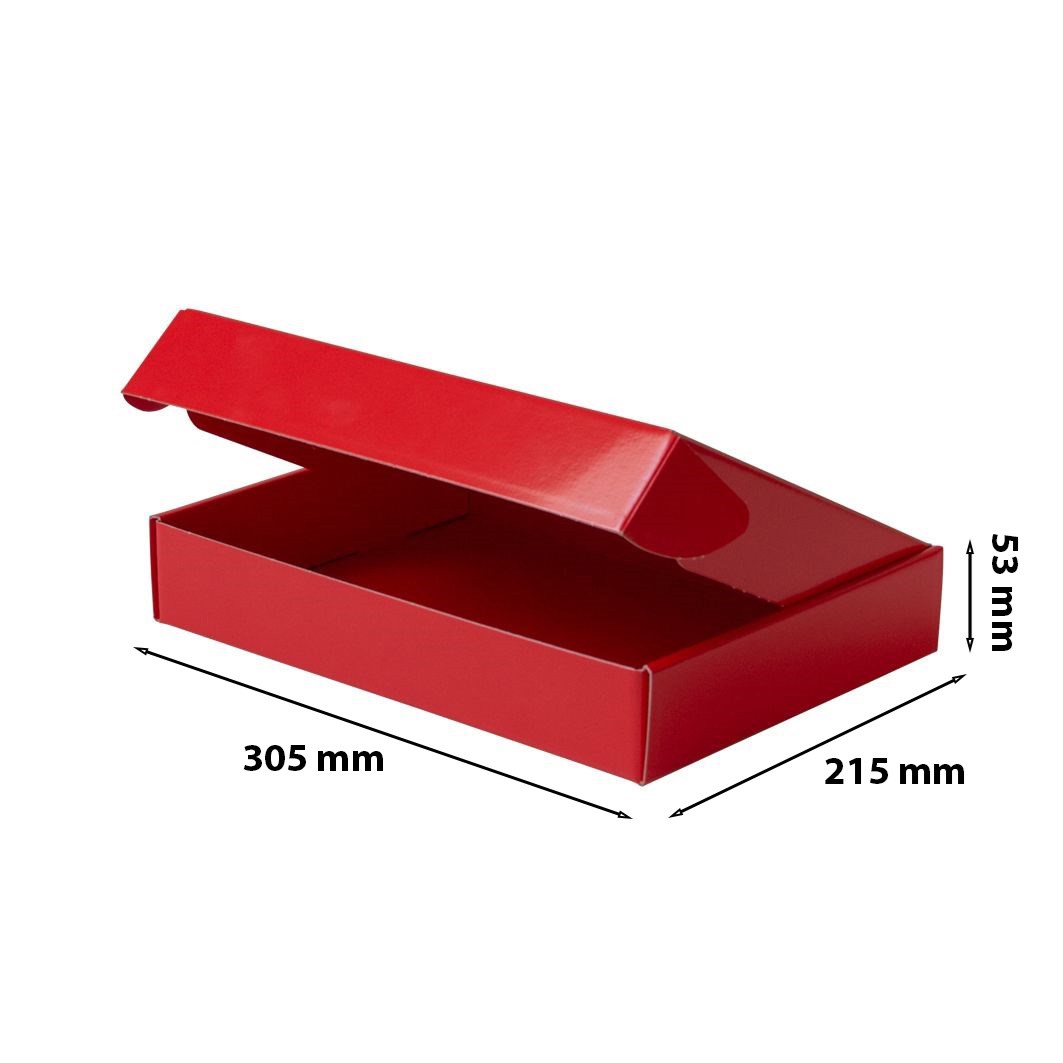 Pudełko lakierowane ozdobne prezentowe czerwone F427 305x215x53 mm