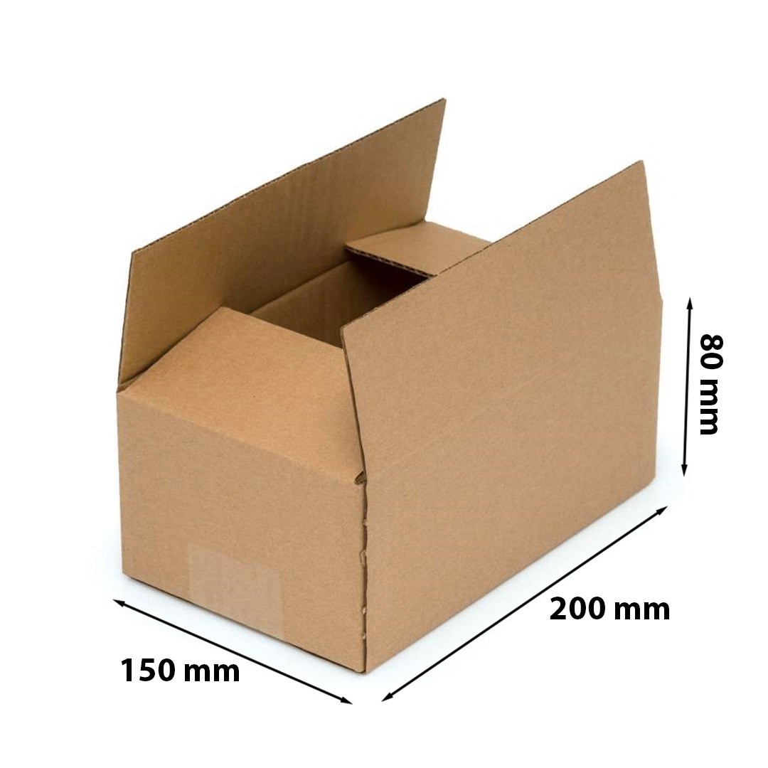 Karton klapowy 200x150x80 mm zewn. B320 pudełko kartonowe do wysyłki