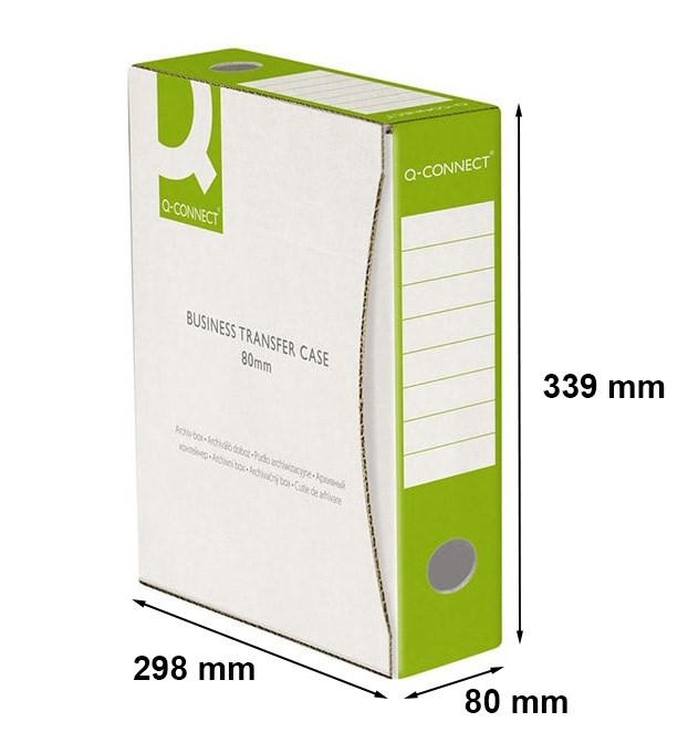 Pudło archiwizacyjne bezkwasowe 298x80x339 mm do 800 kartek zielone