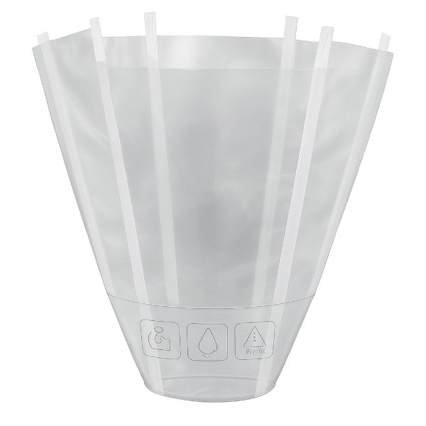 Plastikowy wazon transportowy 140x170 mm do kwiatów i bukietów