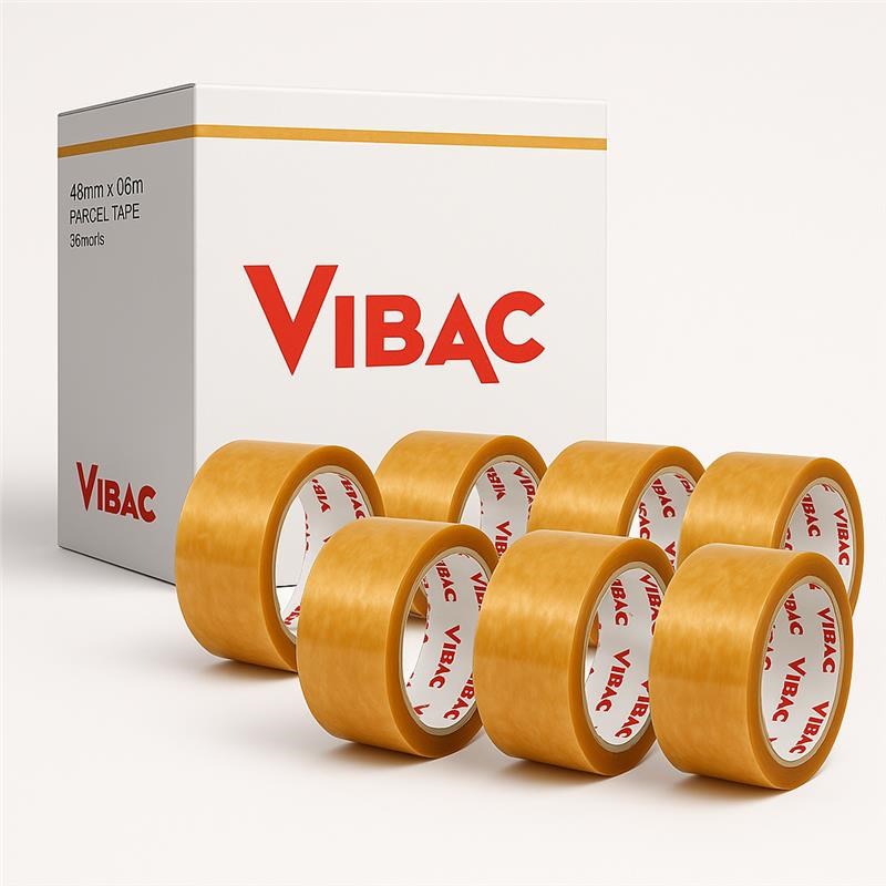 Taśma pakowa przezroczysta VIBAC solvent 48 mm x 60 m - 6 sztuk