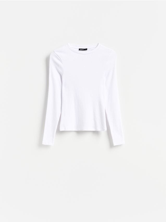 Reserved - Prążkowany longsleeve - wielobarwny