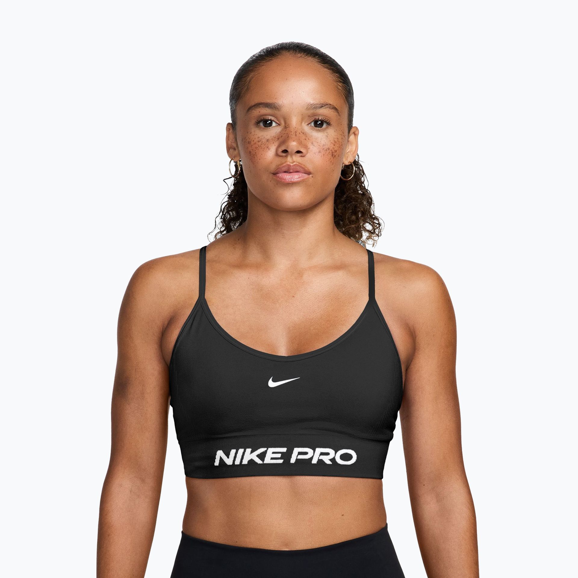 Biustonosz treningowy Nike Pro Seamless Light Support black/white WYSYŁKA W 24H 30 DNI NA ZWROT