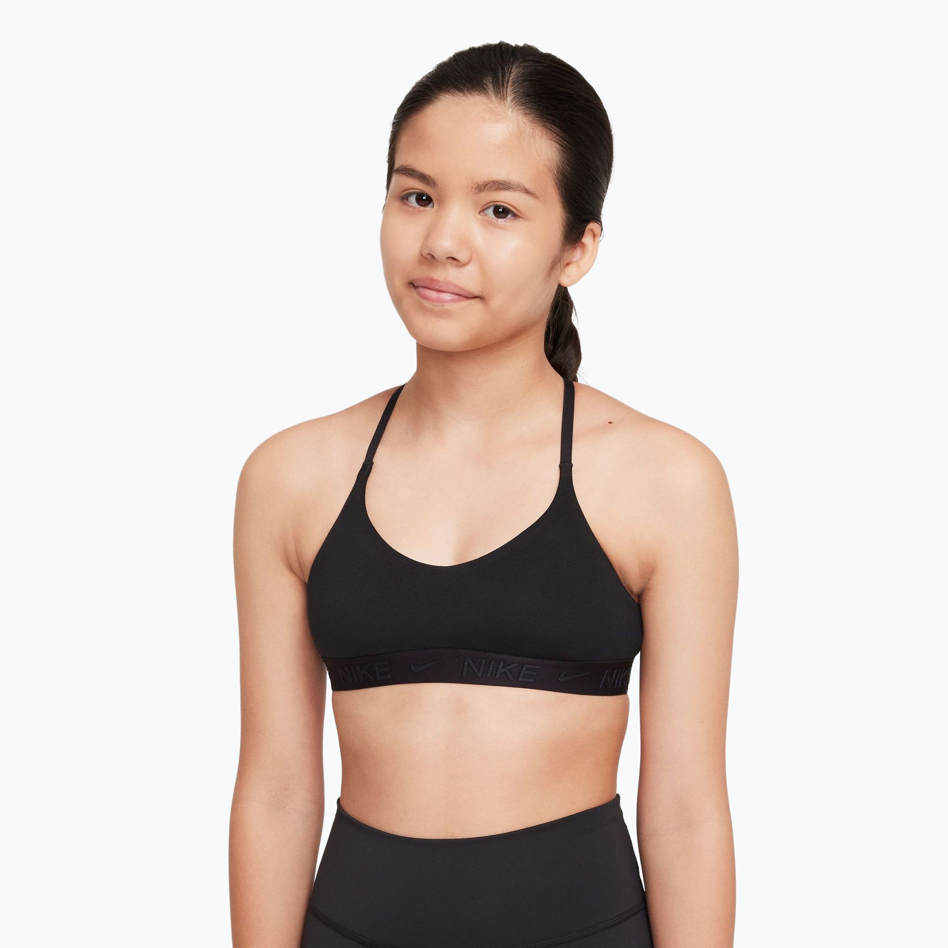 Biustonosz dziewczęcy Nike Indy black/black WYSYŁKA W 24H 30 DNI NA ZWROT