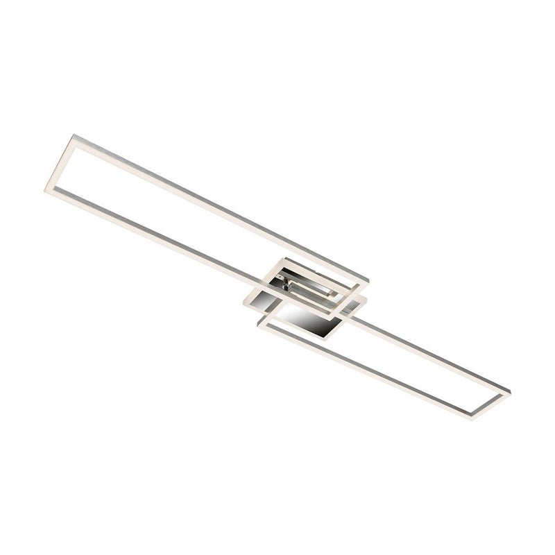 Lampa sufitowa CCT z pilotem i podświetleniem IP20 1100x248x80mm chrom 2700K-6500K 40W / 5200lm Briloner