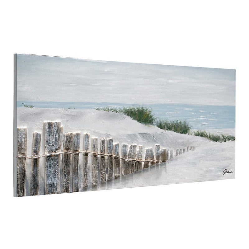 Obraz bez ramy Morze, prostokątny, 65 x 150 cm. Wielokolorowe oryginalne płótno Plaża